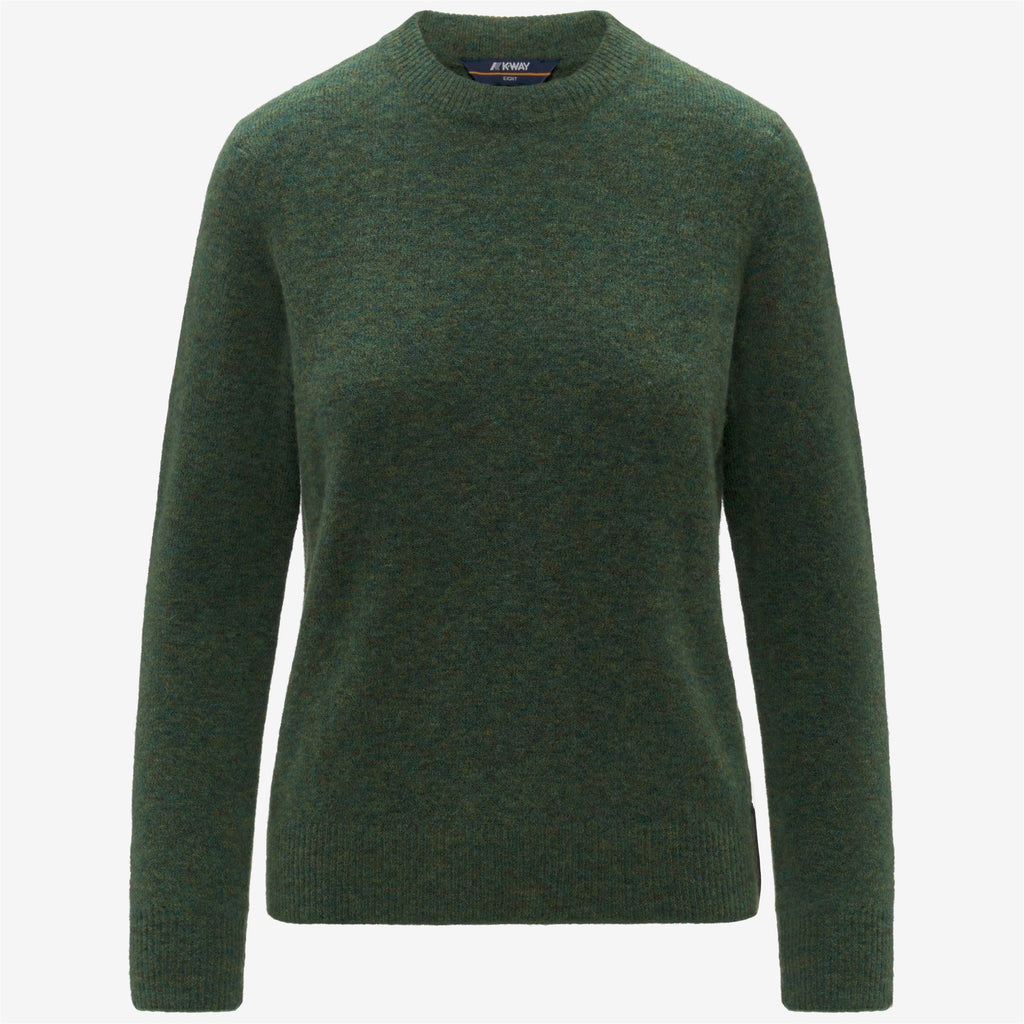 Knitwear_WOMAN_CLARISSE WOOL STRETCH_Pull Over_Green Mix - Commercial 1