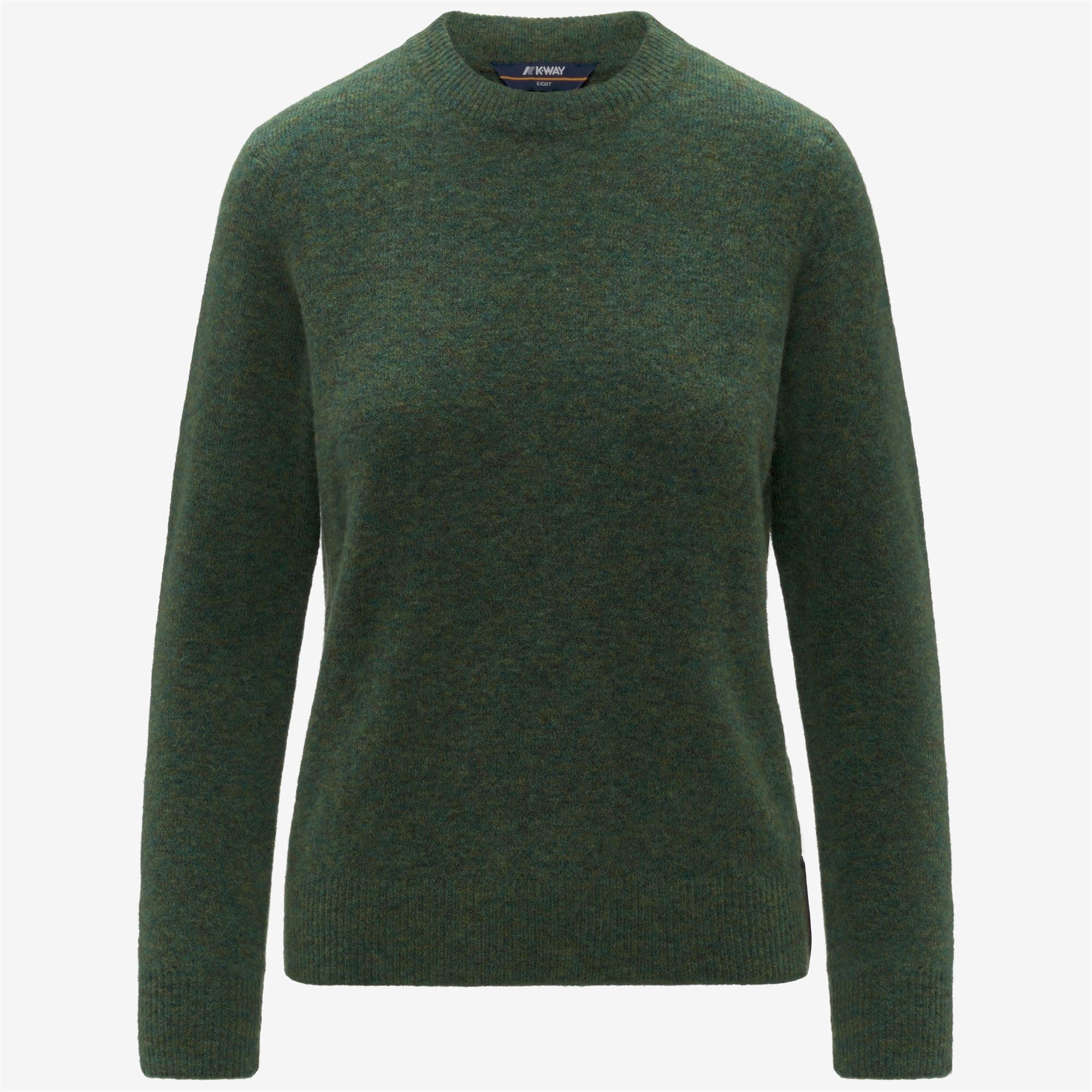 Knitwear_WOMAN_CLARISSE WOOL STRETCH_Pull Over_Green Mix - Commercial 1
