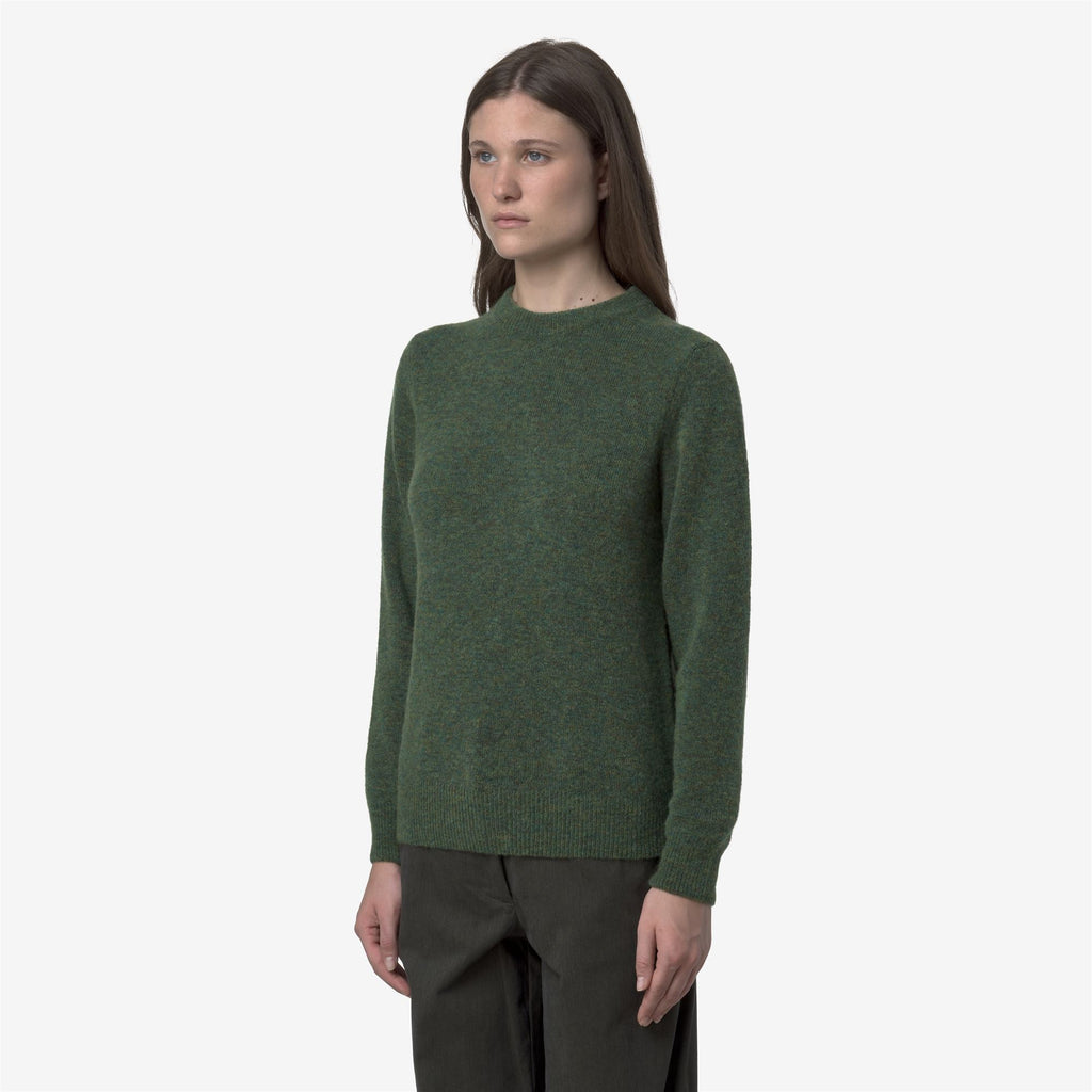 Knitwear_WOMAN_CLARISSE WOOL STRETCH_Pull Over_Green Mix - Commercial 5