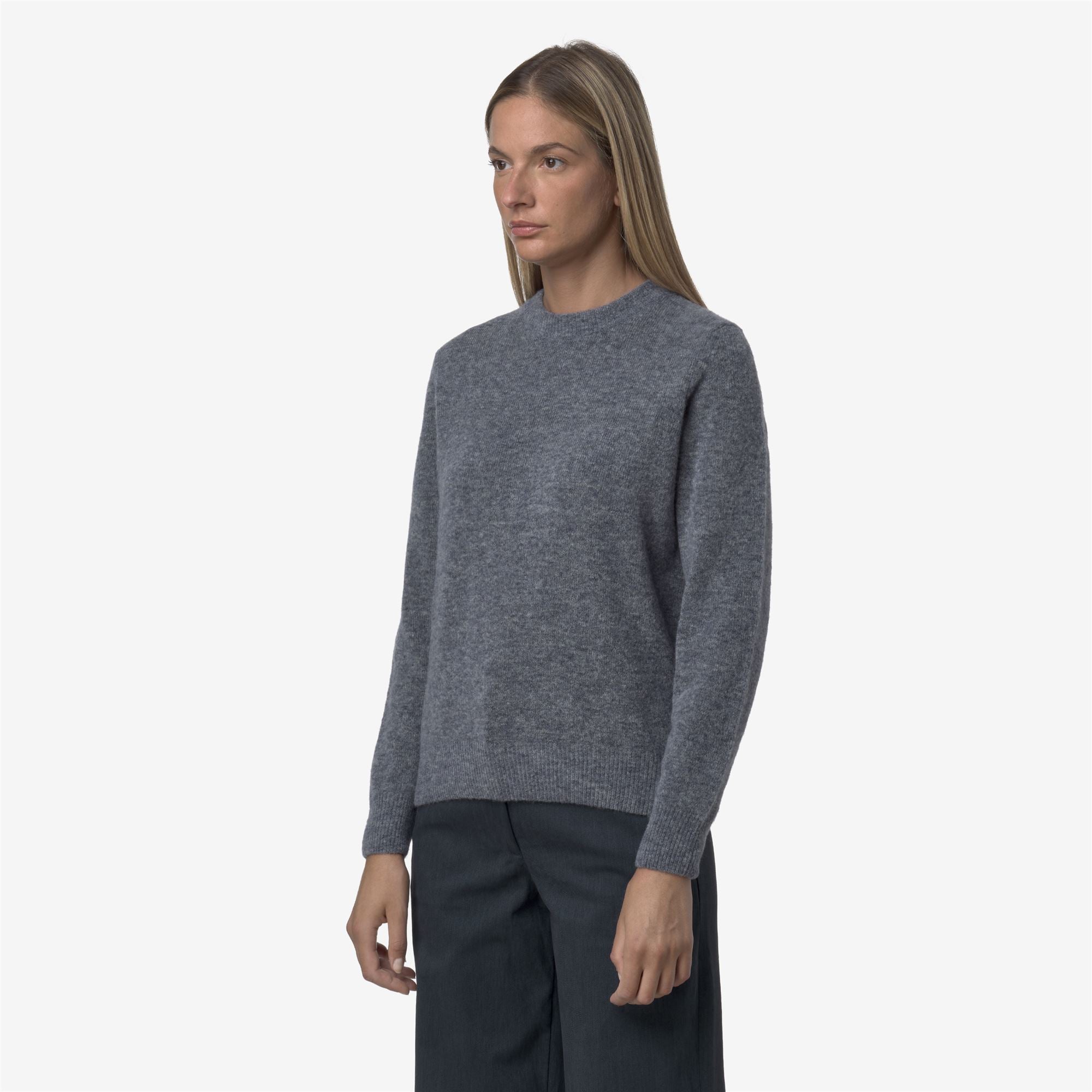 Knitwear_WOMAN_CLARISSE WOOL STRETCH_Pull Over_Blue Wild Mix - Commercial 5