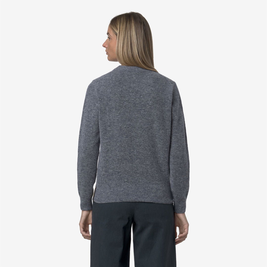 Blue Women's Classic Crewneck Knit Sweater with Merino Wool main