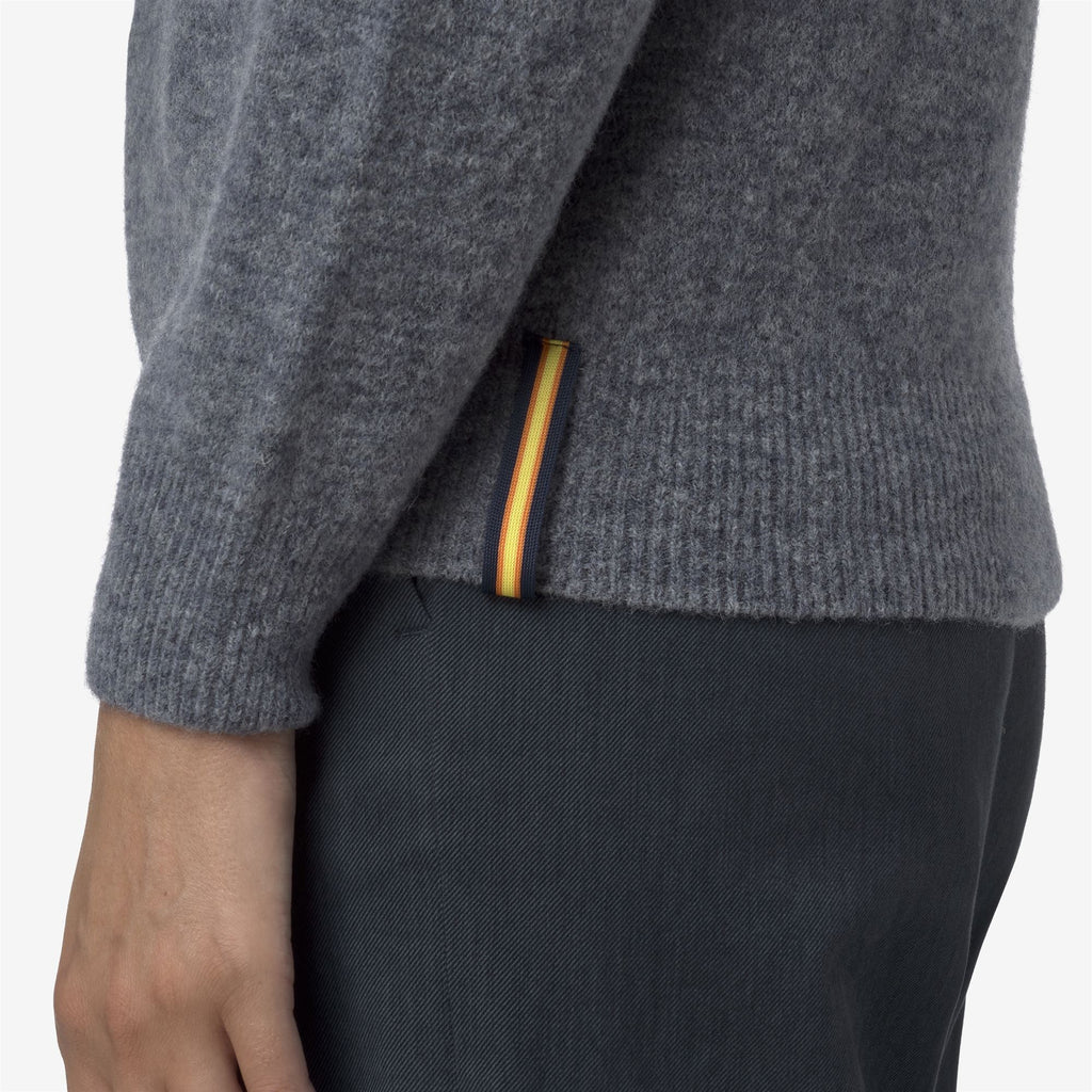 Knitwear_WOMAN_CLARISSE WOOL STRETCH_Pull Over_Blue Wild Mix - Commercial 7