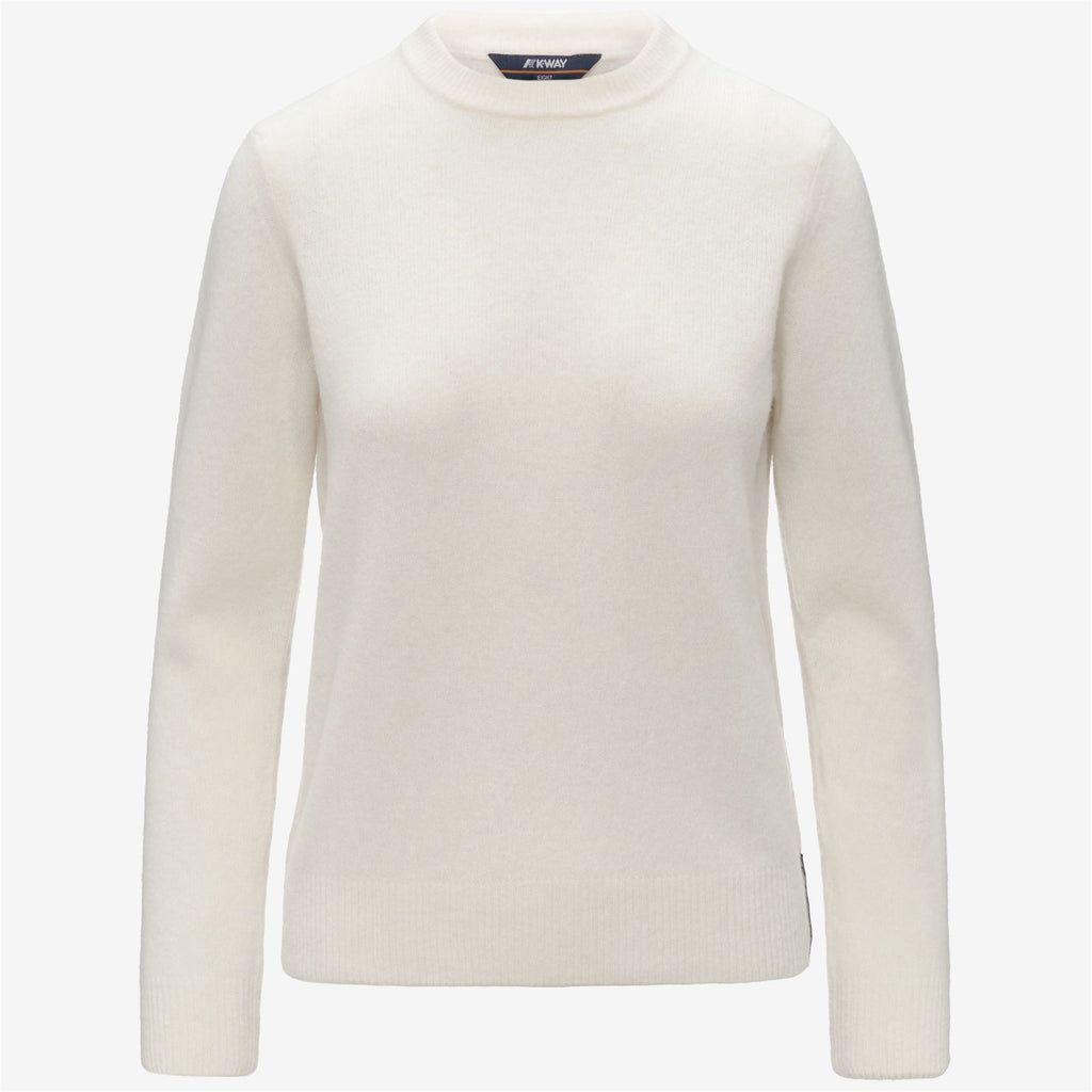 Knitwear_WOMAN_CLARISSE WOOL STRETCH_Pull Over_White Gardenia - Commercial 1