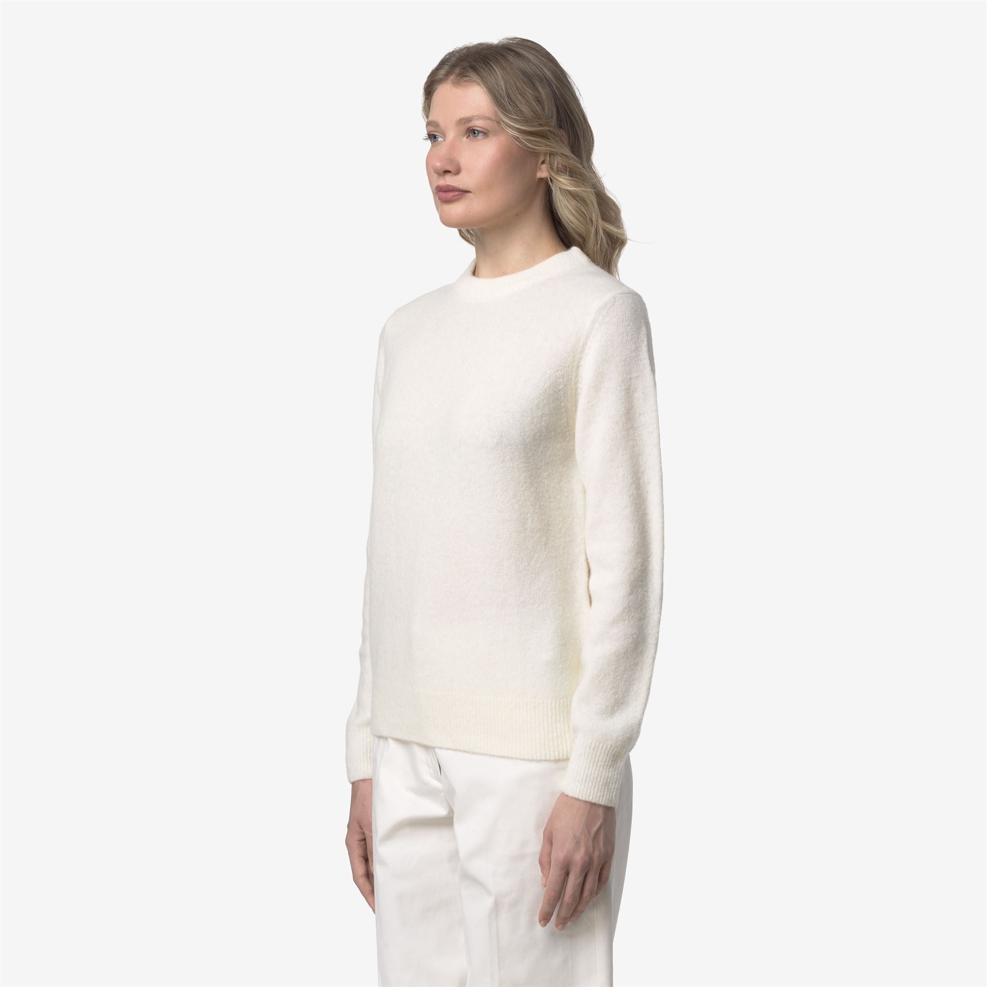 Knitwear_WOMAN_CLARISSE WOOL STRETCH_Pull Over_White Gardenia - Commercial 5