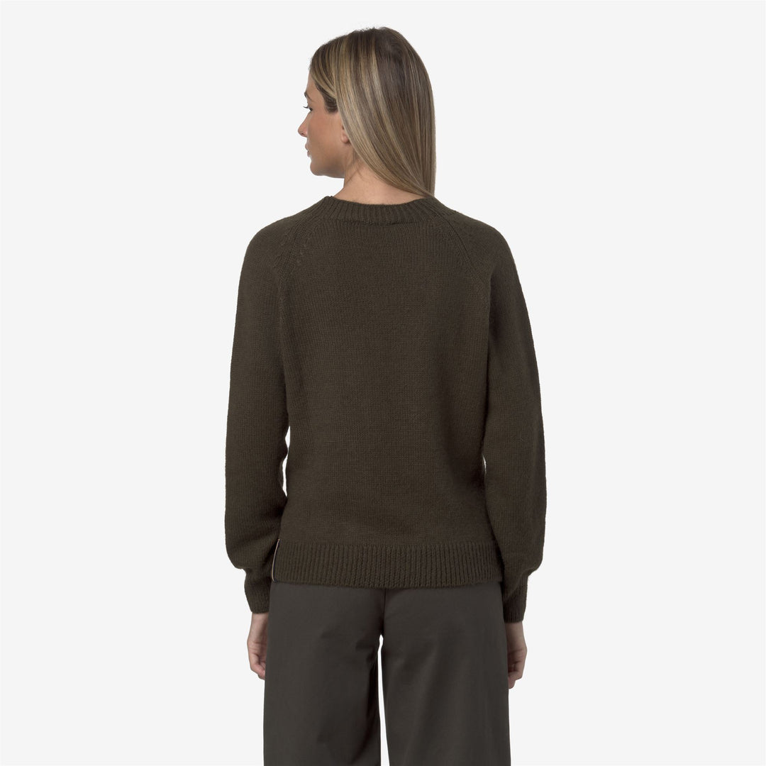 Jersey de punto marrón para mujer con cuello alto main