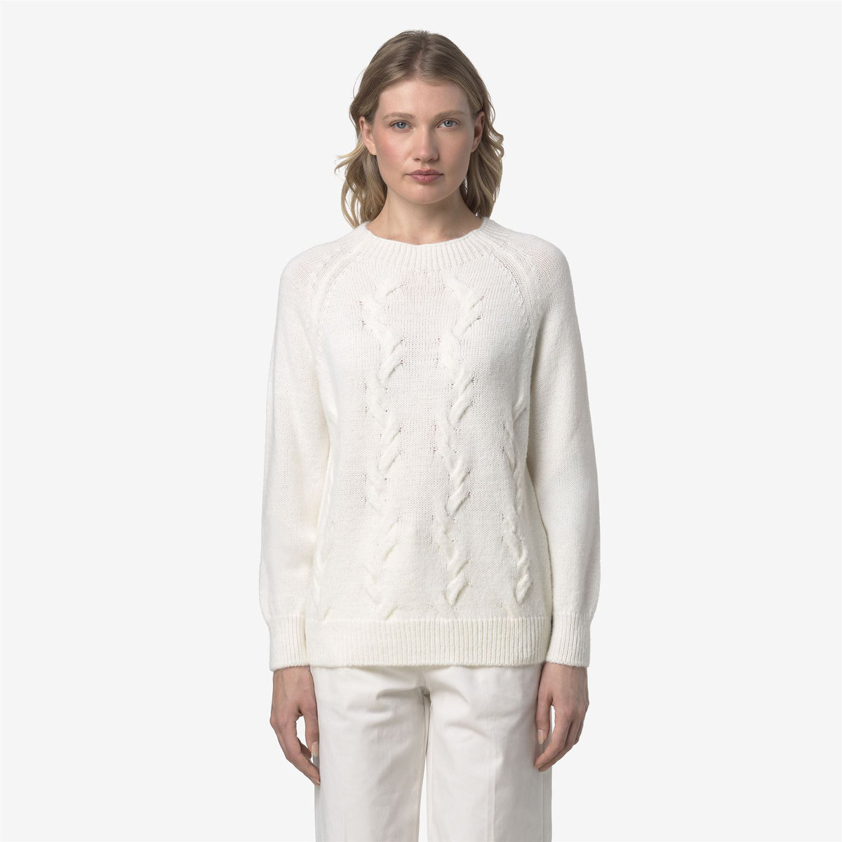 Knitwear_WOMAN_LYSA_Pull Over_White Gardenia - Commercial 4