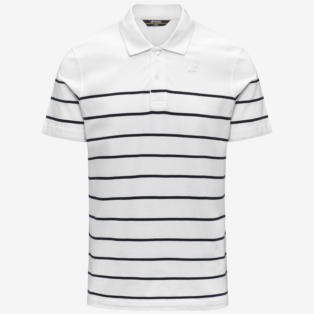 LAYO-FRENCH JERSEY YARN DYED - Polo Shirts - Polo - Man - WHITE-BLUE DEPTH 01