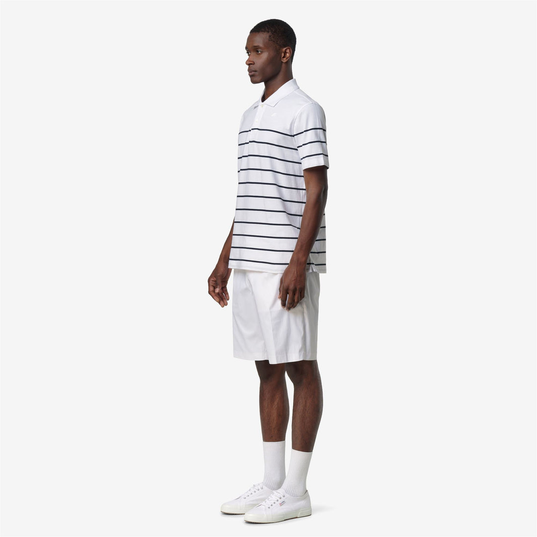 LAYO-FRENCH JERSEY YARN DYED - Polo Shirts - Polo - Man - WHITE-BLUE DEPTH main