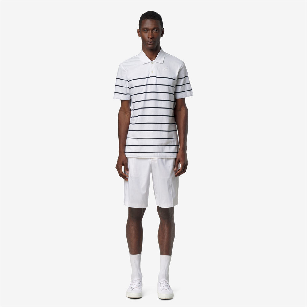 LAYO-FRENCH JERSEY YARN DYED - Polo Shirts - Polo - Man - WHITE-BLUE DEPTH 02