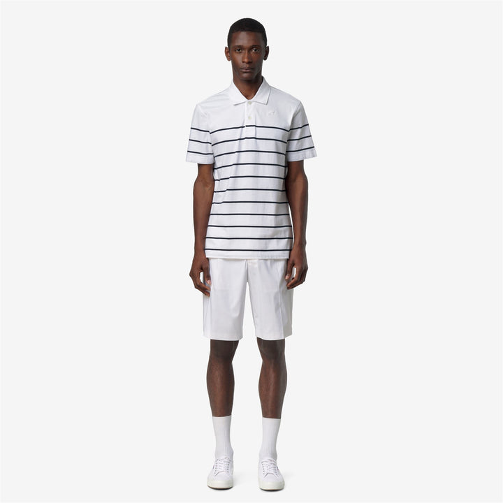 LAYO-FRENCH JERSEY YARN DYED - Polo Shirts - Polo - Man - WHITE-BLUE DEPTH 3