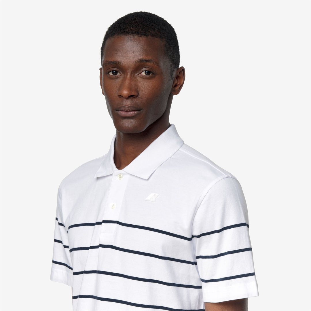 LAYO-FRENCH JERSEY YARN DYED - Polo Shirts - Polo - Man - WHITE-BLUE DEPTH main