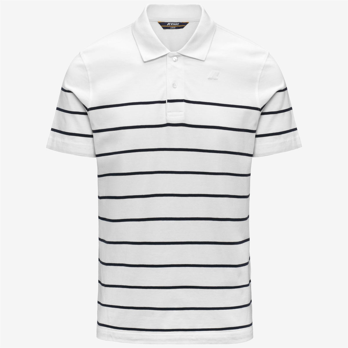 Polo Shirts_Man_LAYO-FRENCH JERSEY YARN DYED_Polo_White - Blue Depth - Commercial 1