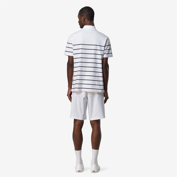 LAYO-FRENCH JERSEY YARN DYED - Polo Shirts - Polo - Man - WHITE-BLUE DEPTH 5