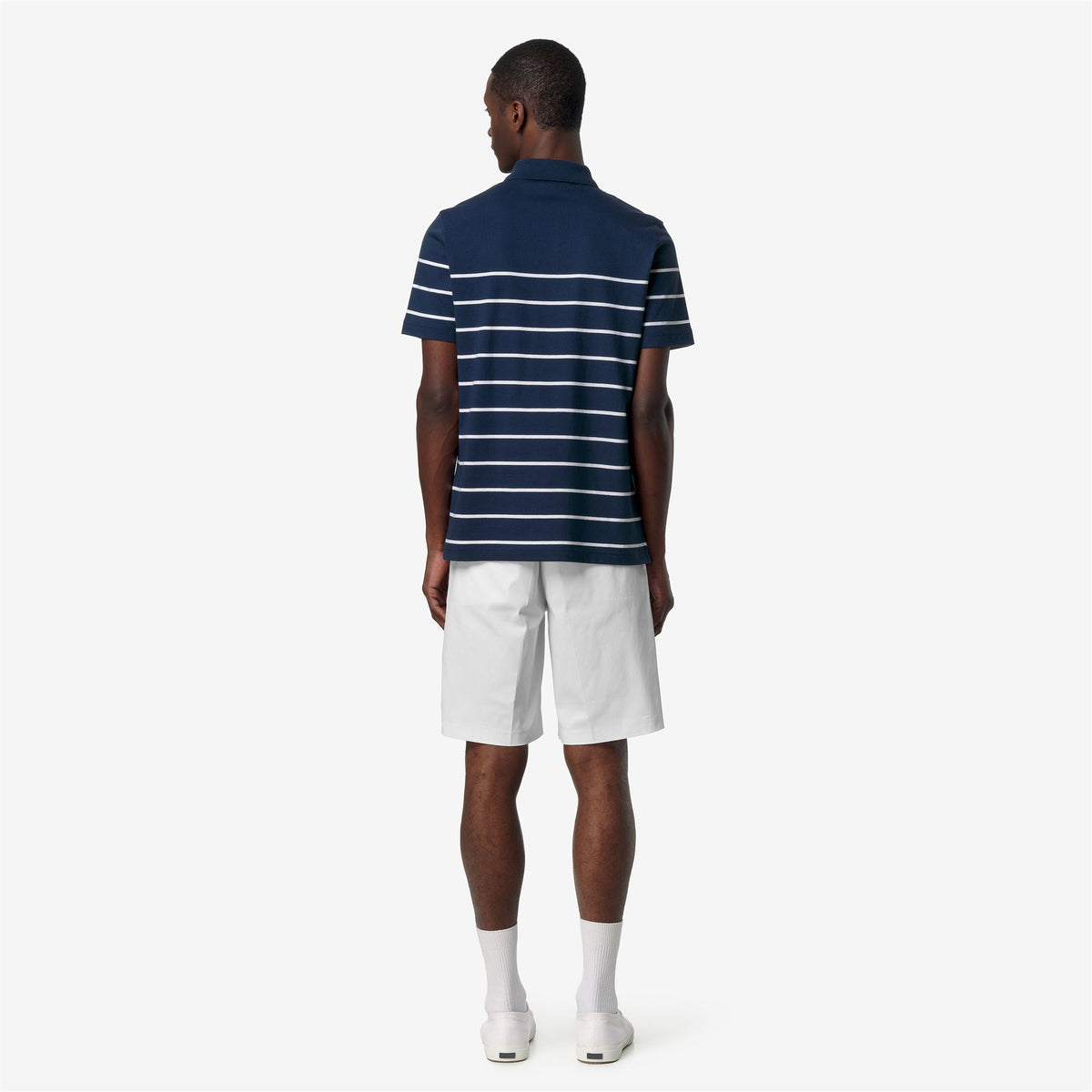 Polo Shirts_Man_LAYO-FRENCH JERSEY YARN DYED_Polo_Blue Insignia - White - Commercial 6