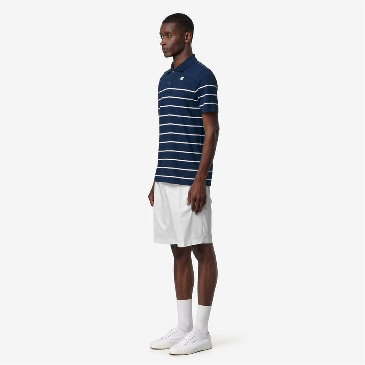 LAYO-FRENCH JERSEY YARN DYED - Polo Shirts - Polo - Uomo - BLUE INSIGNIA-WHITE 4