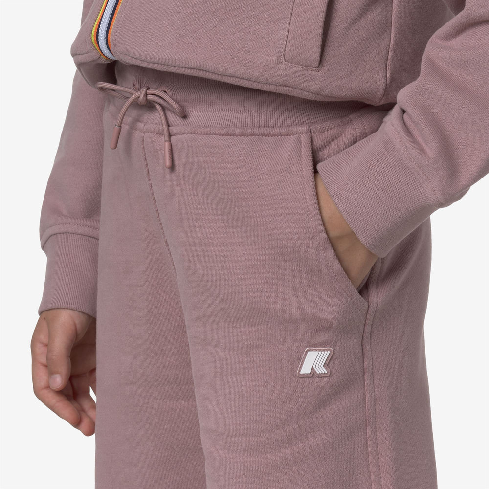 Brown pink Girls' Sport Fleece Pants 02