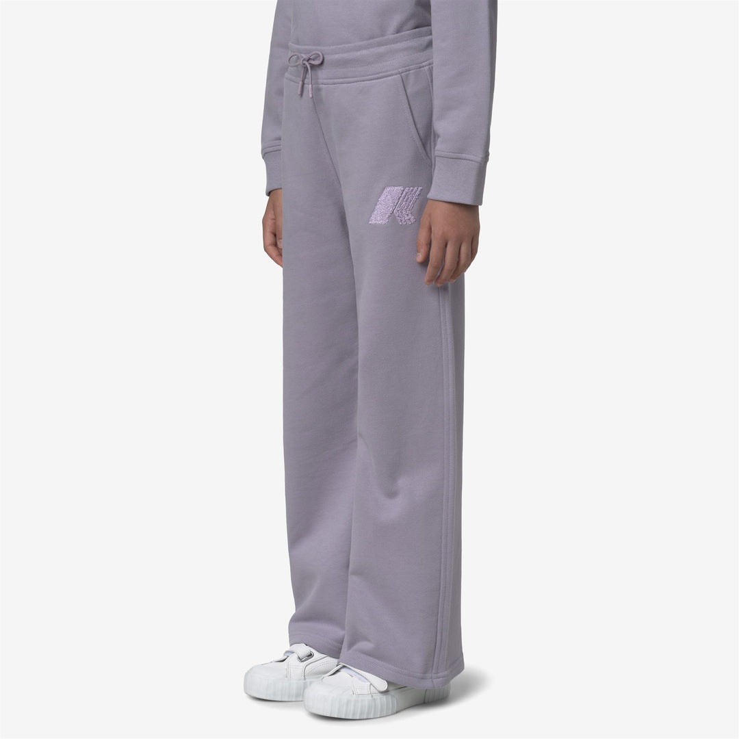 Pantaloni sportivi in ​​cotone per bambina Violet main
