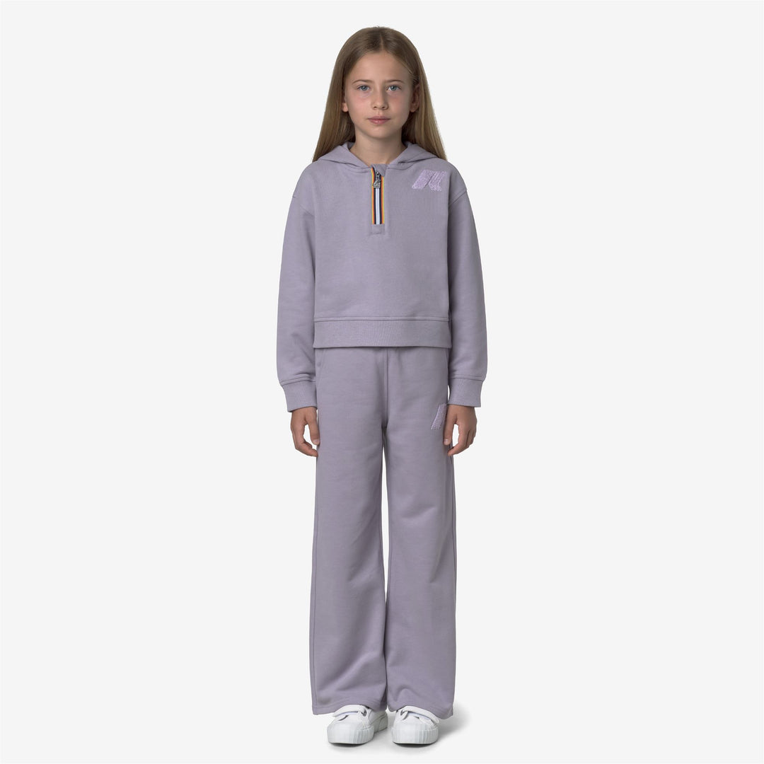 Pantaloni sportivi in ​​cotone per bambina Violet main