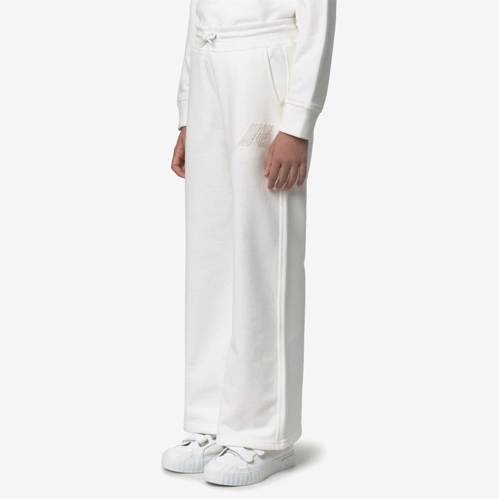 Pantaloni sportivi bianchi da bambina in cotone 4