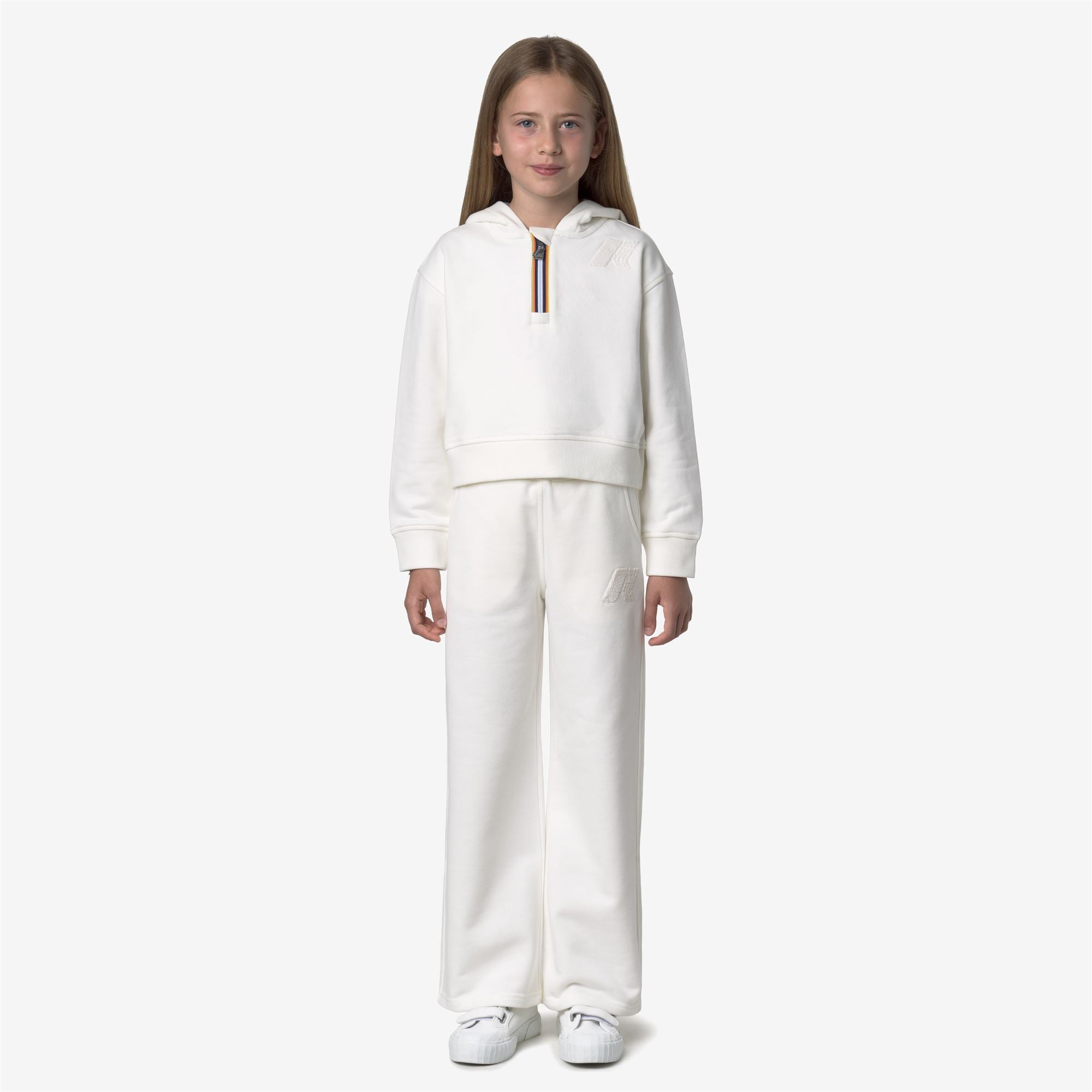 Pants_GIRL_P. GIN FP K SPONGE_Sport Trousers_White Gardenia - Commercial 4