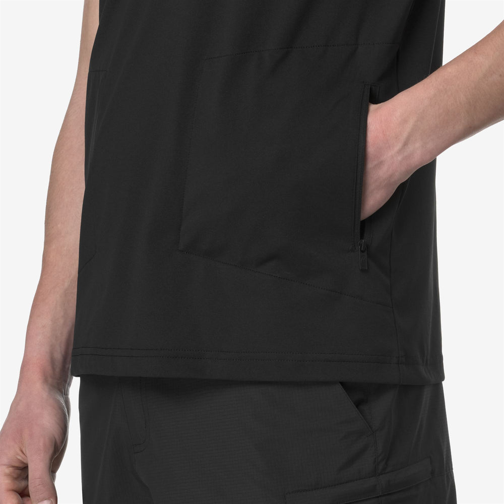 Black Grey Unisex Packable T-Shirt for City Wear 02