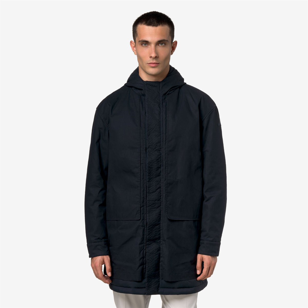 Jackets_Man_CURTI WAX COTTON NYLON_3/4 Length_Blue Depth - Commercial 4