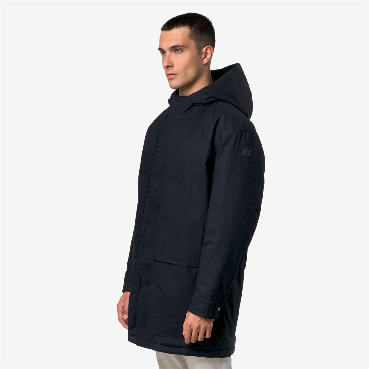Jackets_Man_CURTI WAX COTTON NYLON_3/4 Length_Blue Depth - Commercial 5