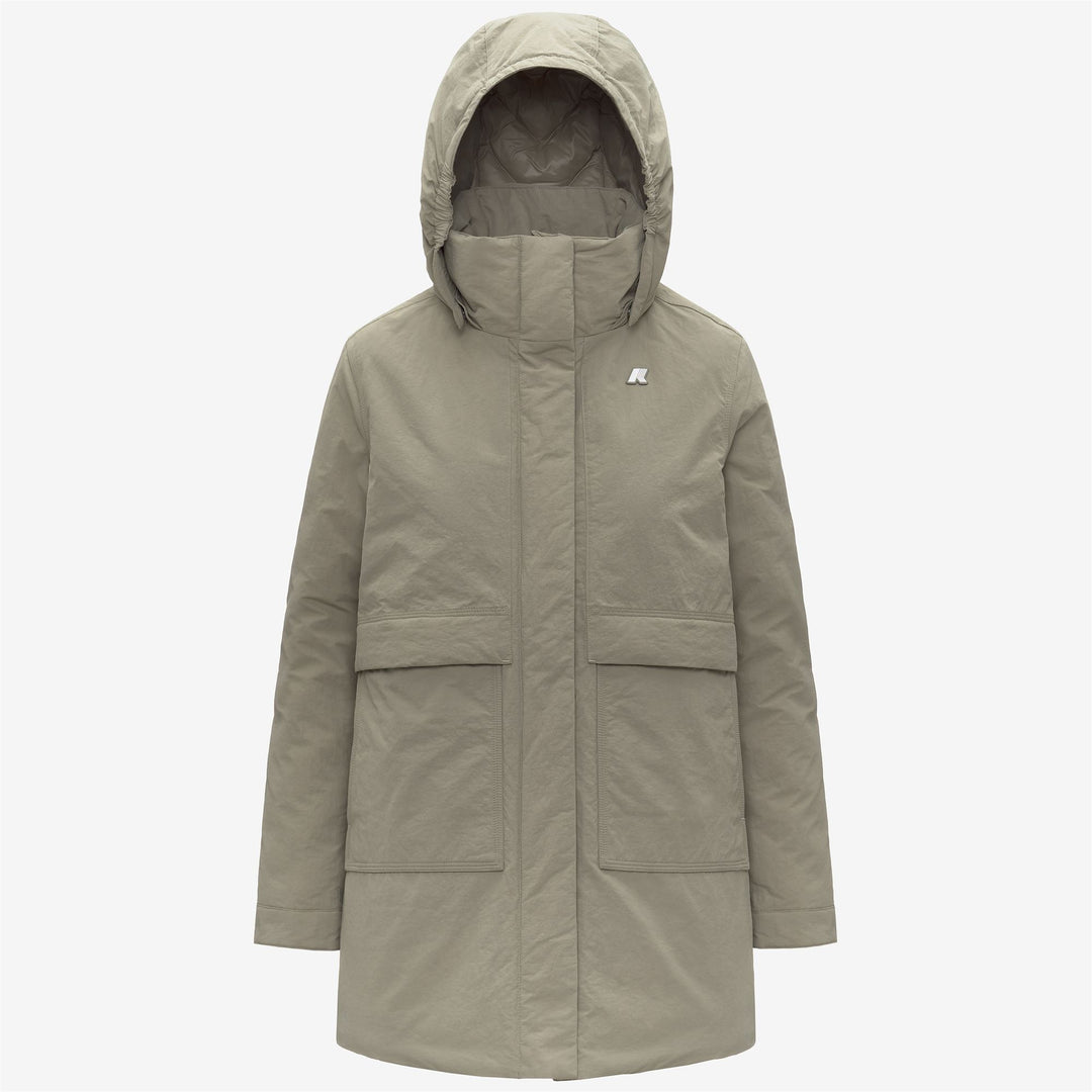 Green Women's 3/4 Length A-line Jacket with PrimaLoft Insulation 01