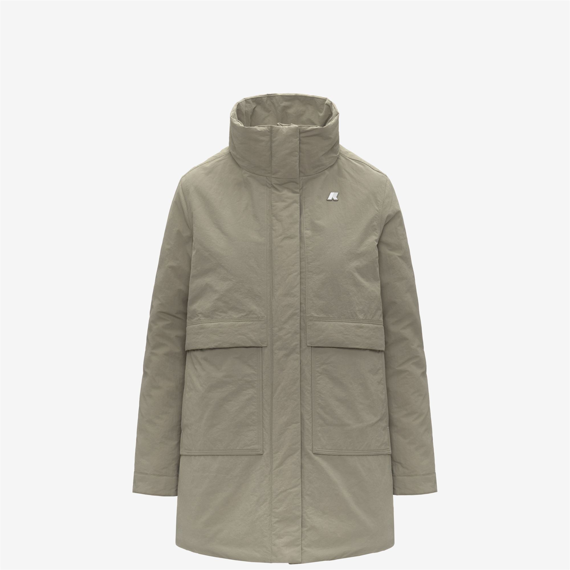 Jackets_WOMAN_KALIMA WARM COTTON NYLON_3/4 Length_Green Oak - Commercial 2
