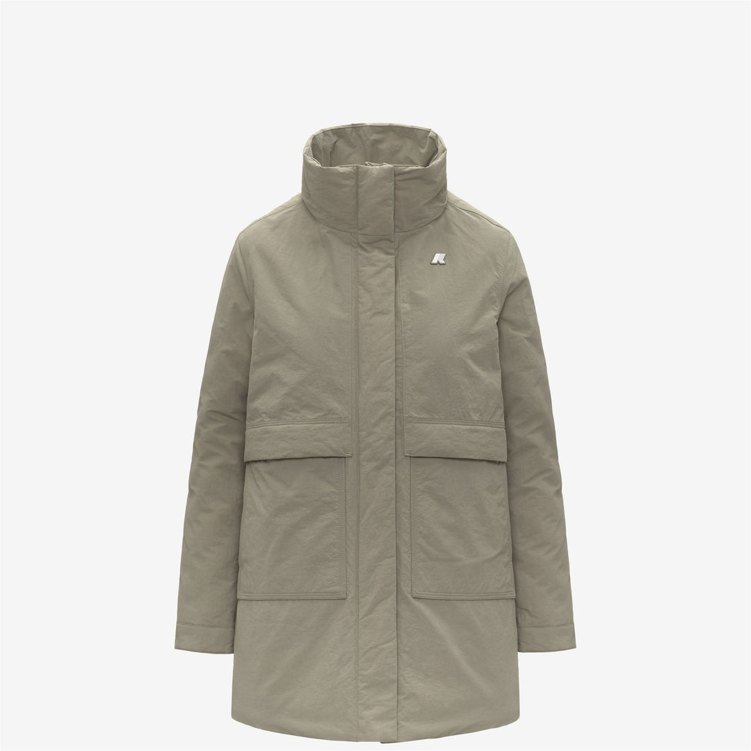 Chaqueta verde de corte 3/4 para mujer con aislamiento PrimaLoft main