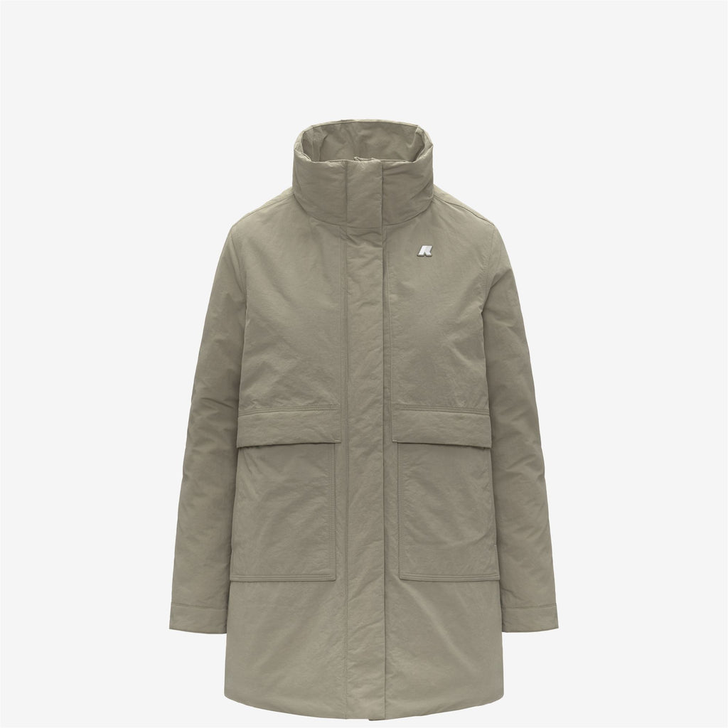Jackets_WOMAN_KALIMA WARM COTTON NYLON_3/4 Length_Green Oak - Commercial 2