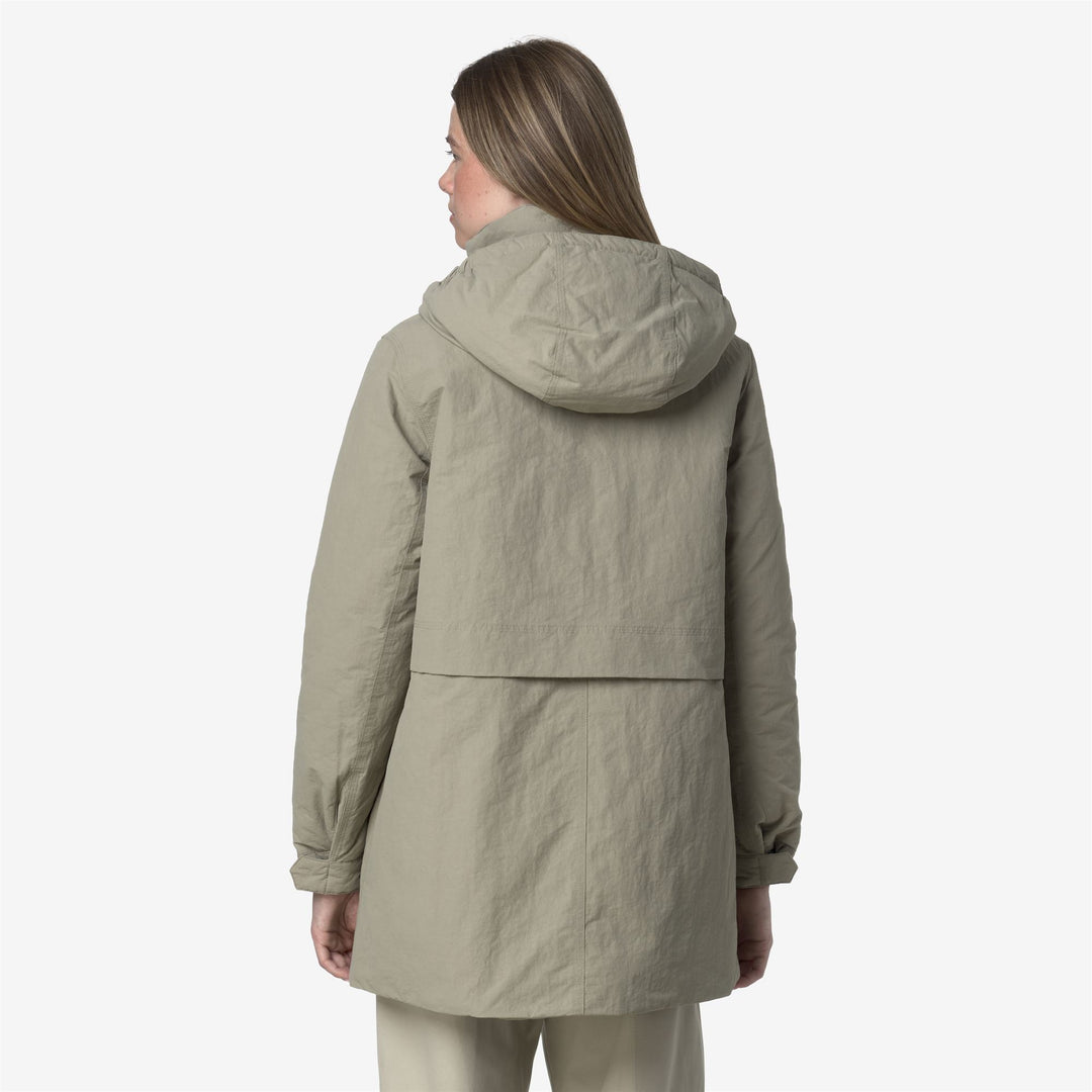 Chaqueta verde de corte 3/4 para mujer con aislamiento PrimaLoft main