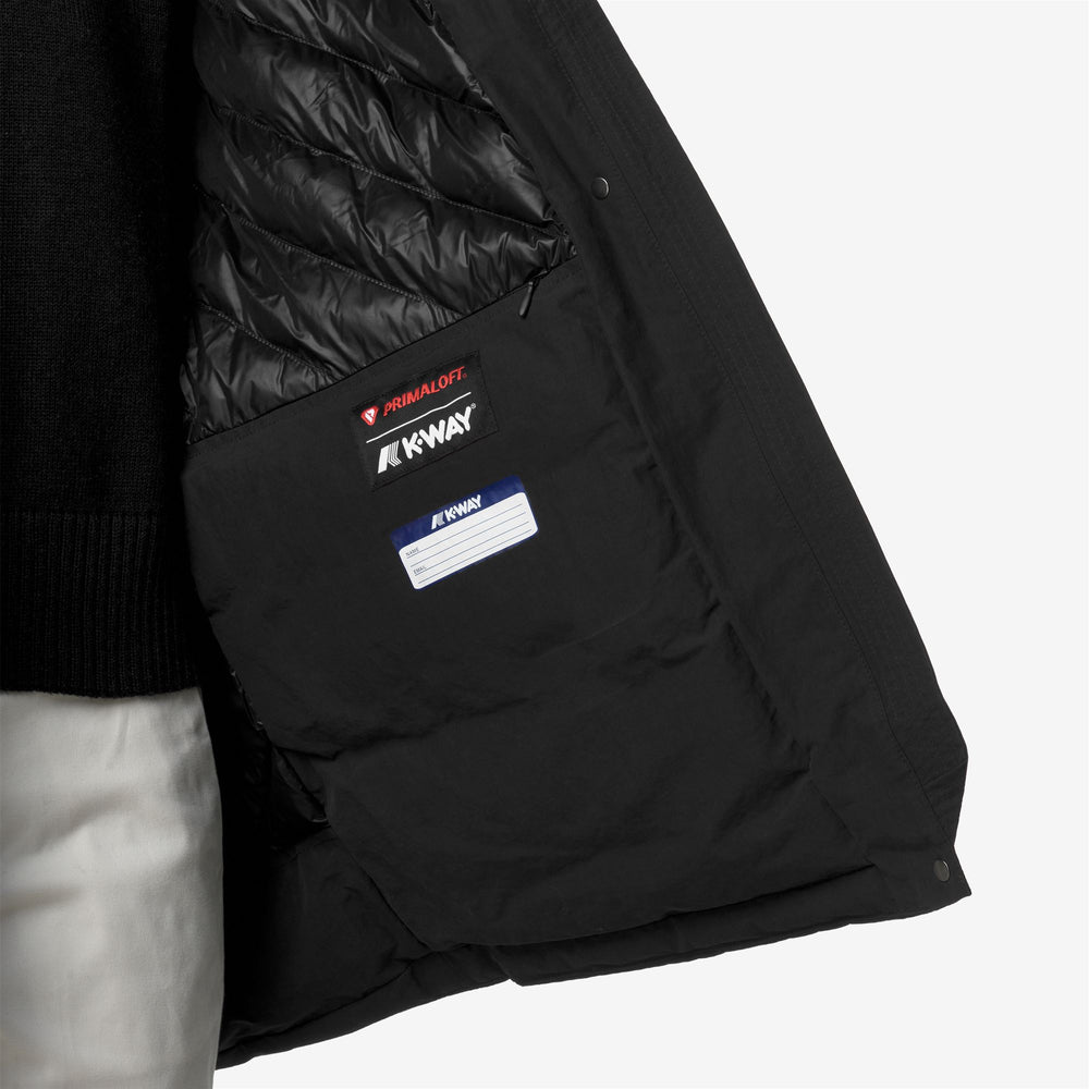 Chaqueta aislante negra de corte A y largo 3/4 para mujer 02