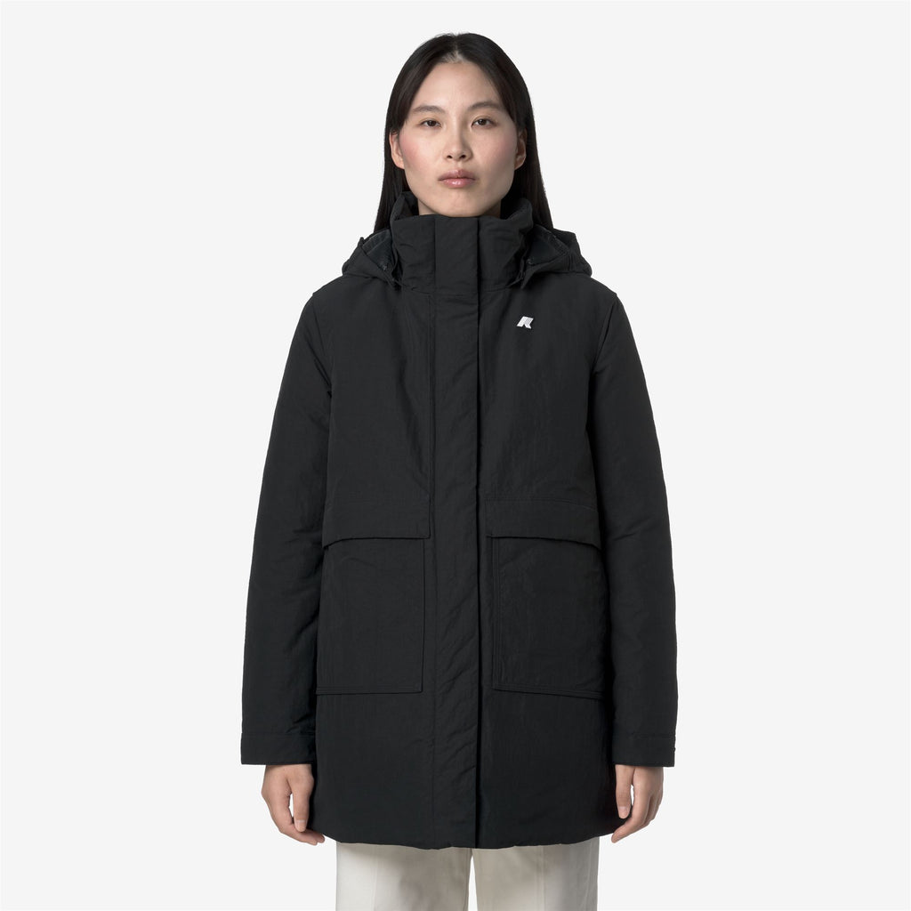 Jackets_WOMAN_KALIMA WARM COTTON NYLON_3/4 Length_Black Pure - Black Pure - Commercial 4