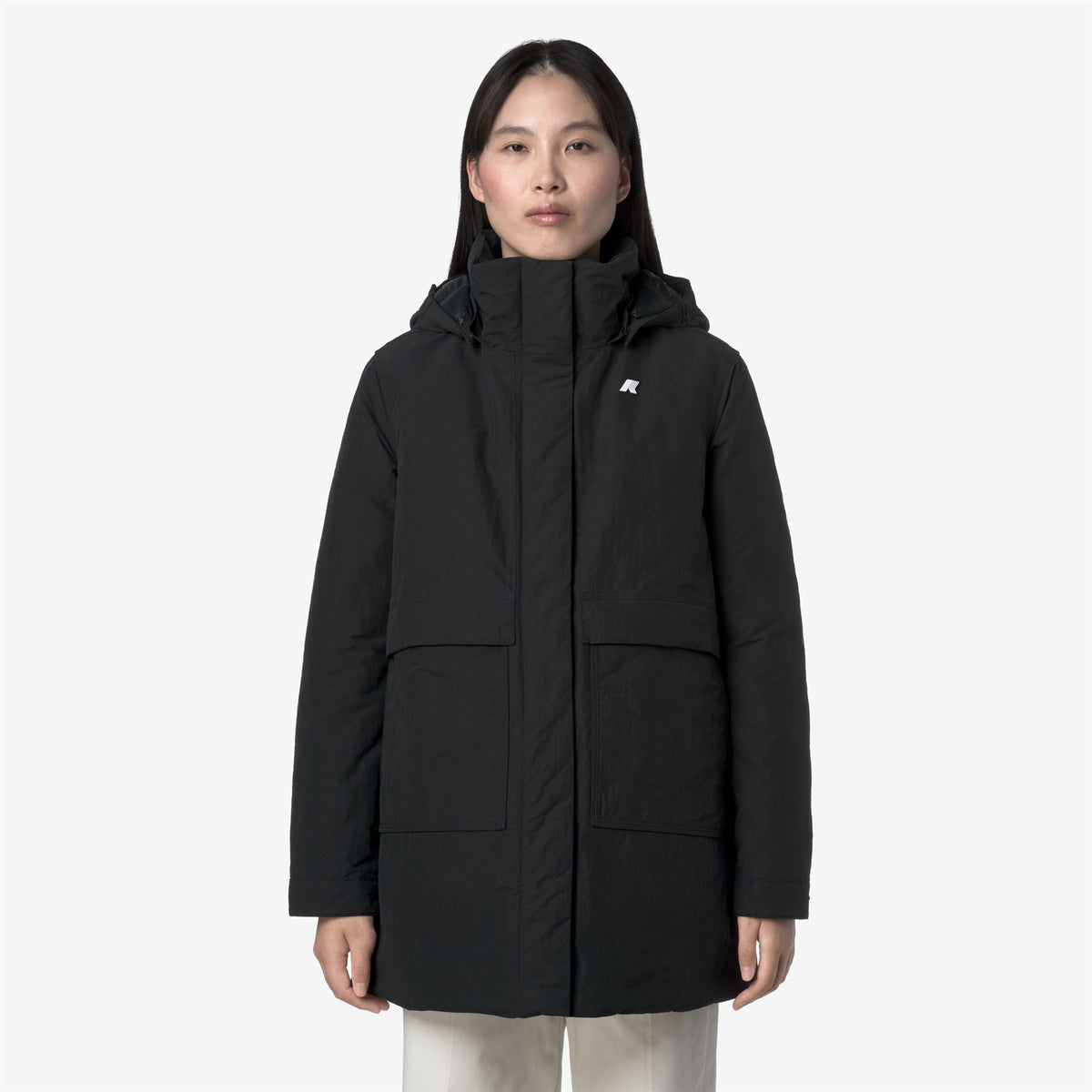 Jackets_WOMAN_KALIMA WARM COTTON NYLON_3/4 Length_Black Pure - Black Pure - Commercial 4
