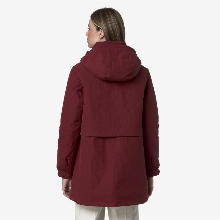 Chaqueta roja de corte 3/4 para mujer con aislamiento PrimaLoft 6