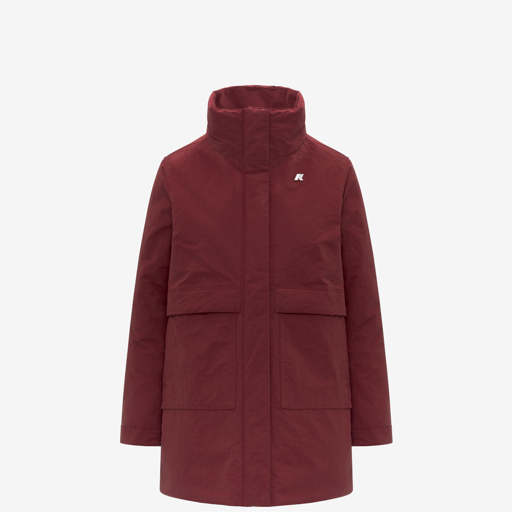 Red Women's 3/4 Length A-line Jacket with PrimaLoft Insulation 02