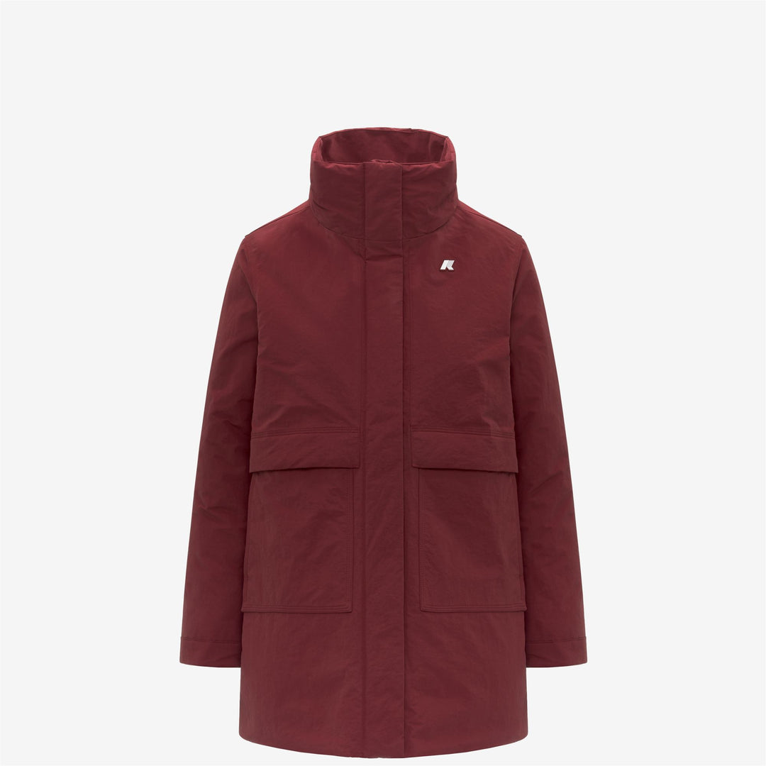 Chaqueta roja de corte 3/4 para mujer con aislamiento PrimaLoft main