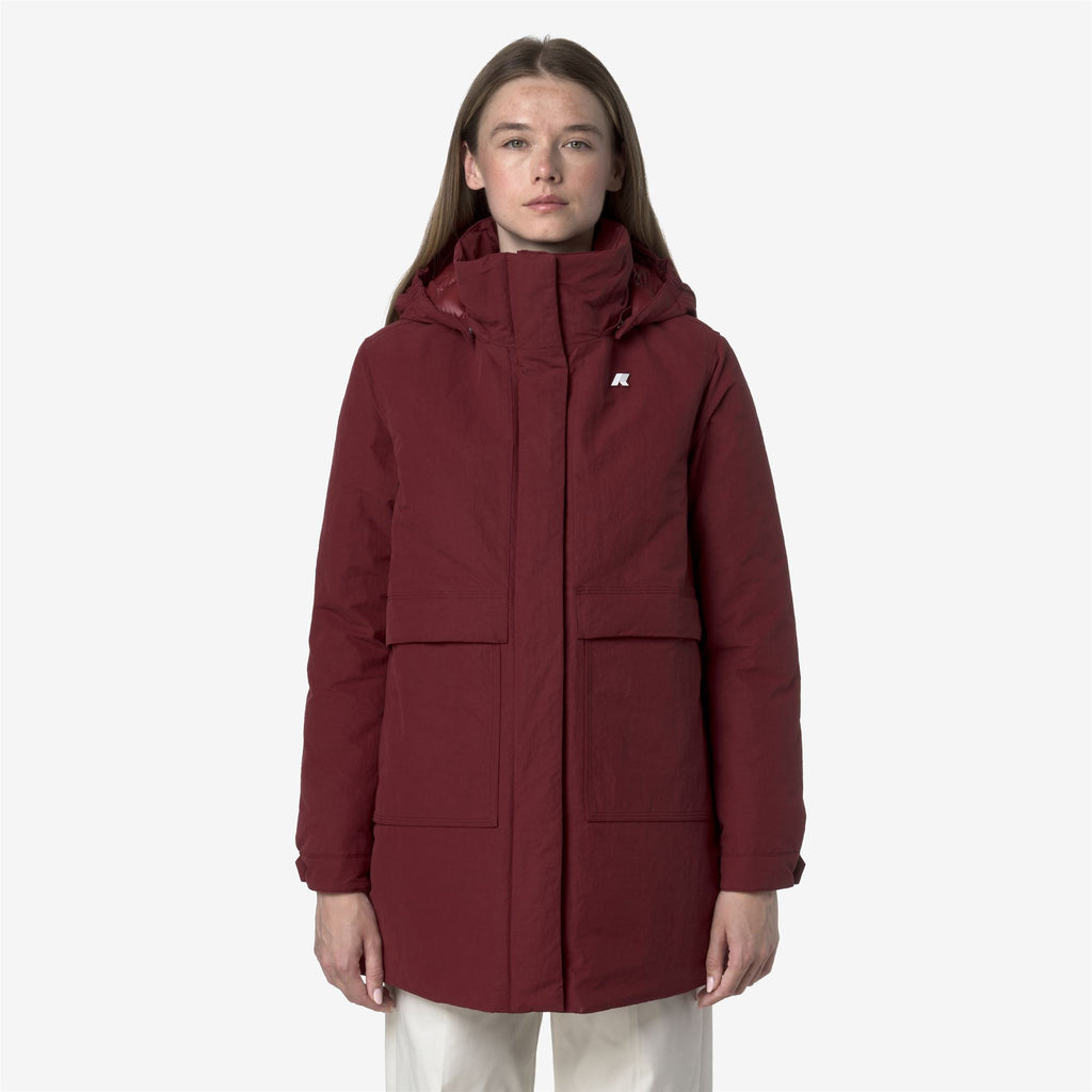 Jackets_WOMAN_KALIMA WARM COTTON NYLON_3/4 Length_Red Syrah - Commercial 4