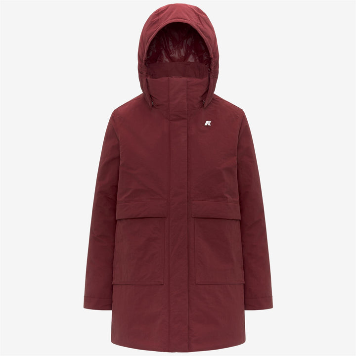 Chaqueta roja de corte 3/4 para mujer con aislamiento PrimaLoft 1