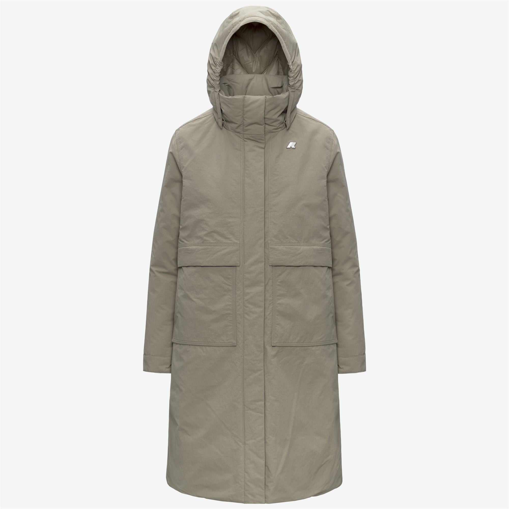 Jackets_WOMAN_KALISHA WARM COTTON NYLON_Long_Green Oak - Commercial 1