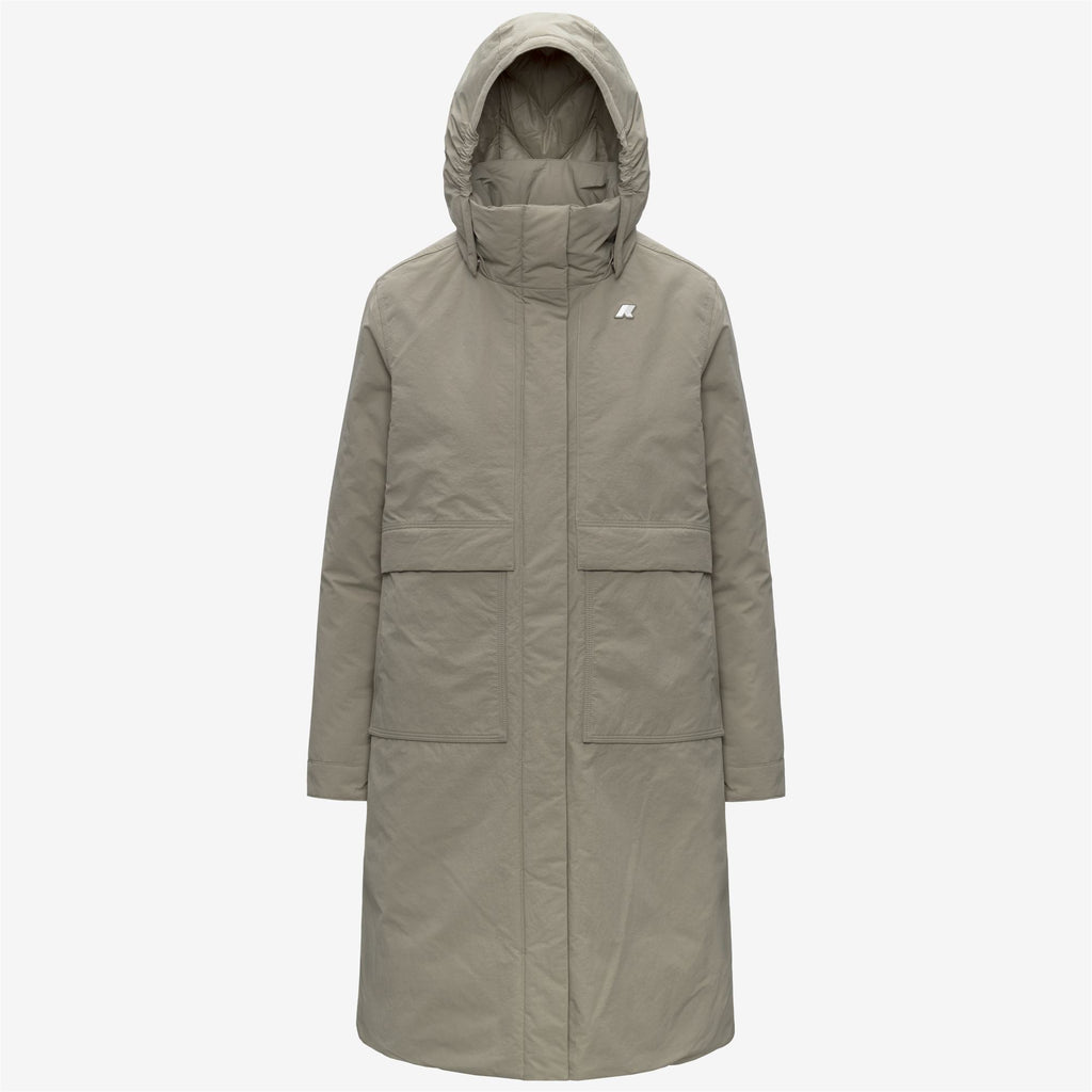Jackets_WOMAN_KALISHA WARM COTTON NYLON_Long_Green Oak - Commercial 1