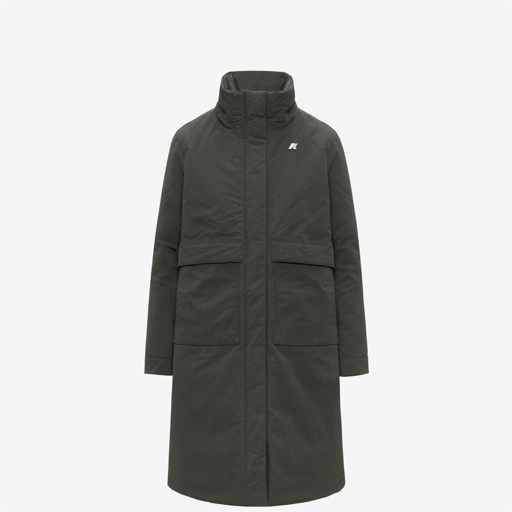 Jackets_WOMAN_KALISHA WARM COTTON NYLON_Long_GREEN BLACKISH - Commercial 2