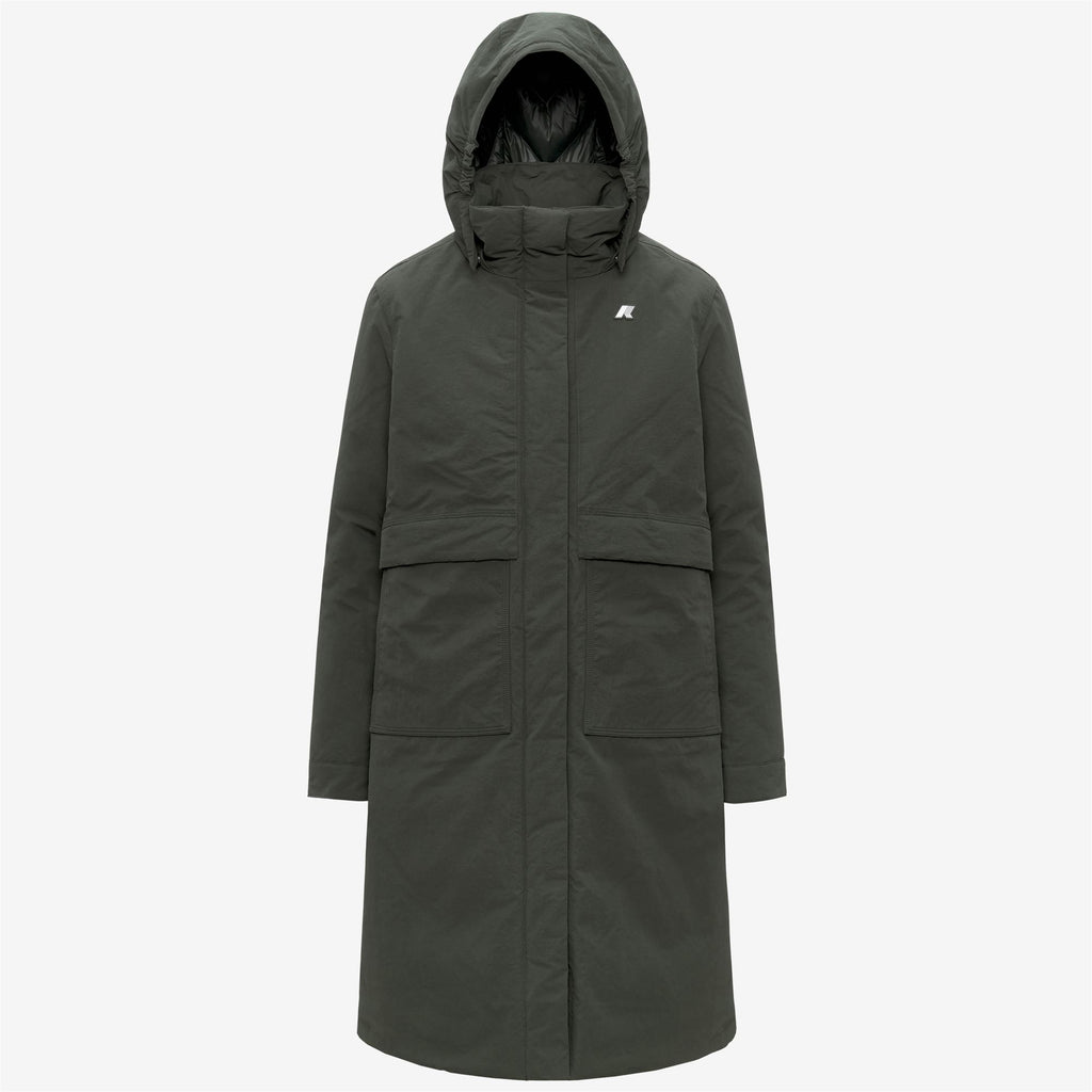 Jackets_WOMAN_KALISHA WARM COTTON NYLON_Long_GREEN BLACKISH - Commercial 1