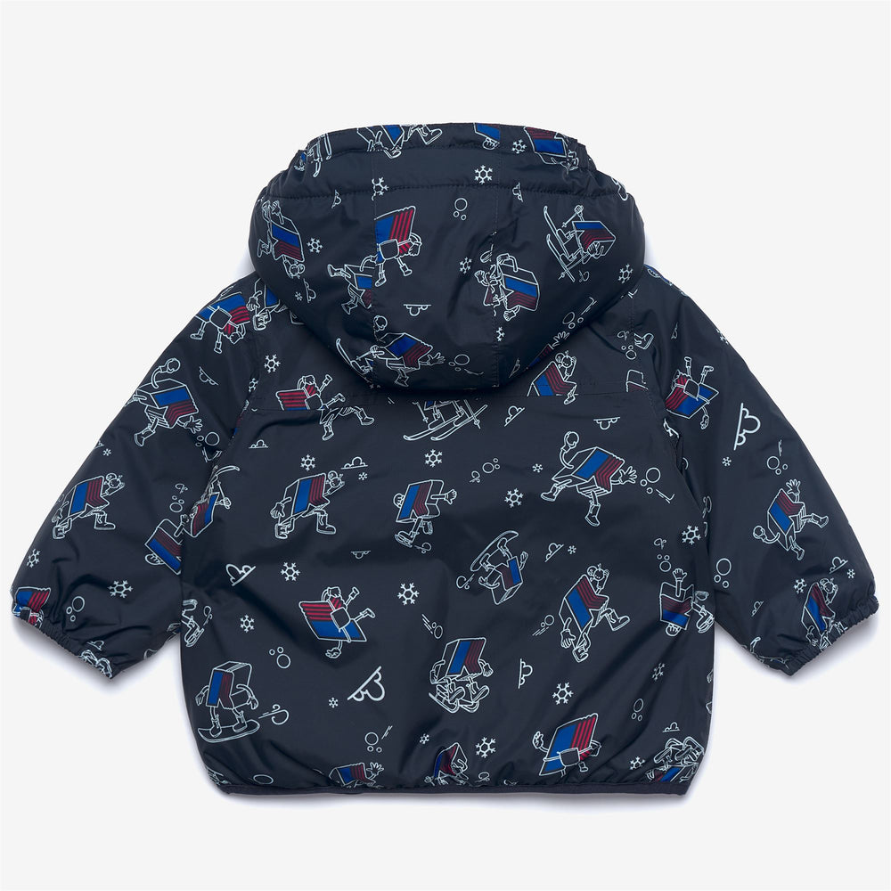 Blue unisex Kid's Insulated Transitional Jacket with Sherpa Lining 02