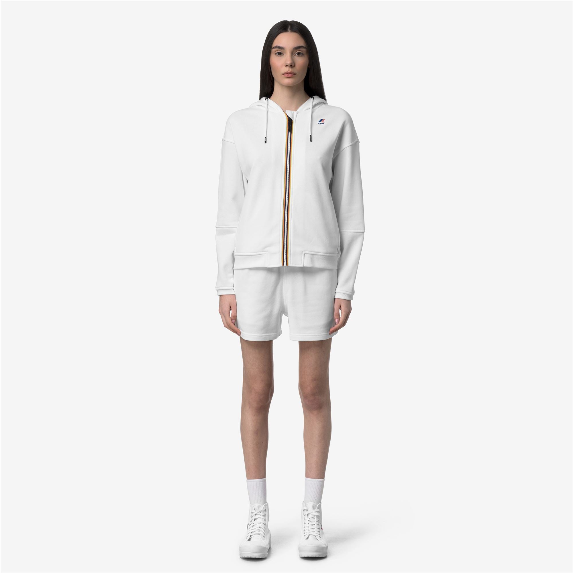 Fleece_WOMAN_LARA POLY COTTON_Jumper_White - White - Commercial 4