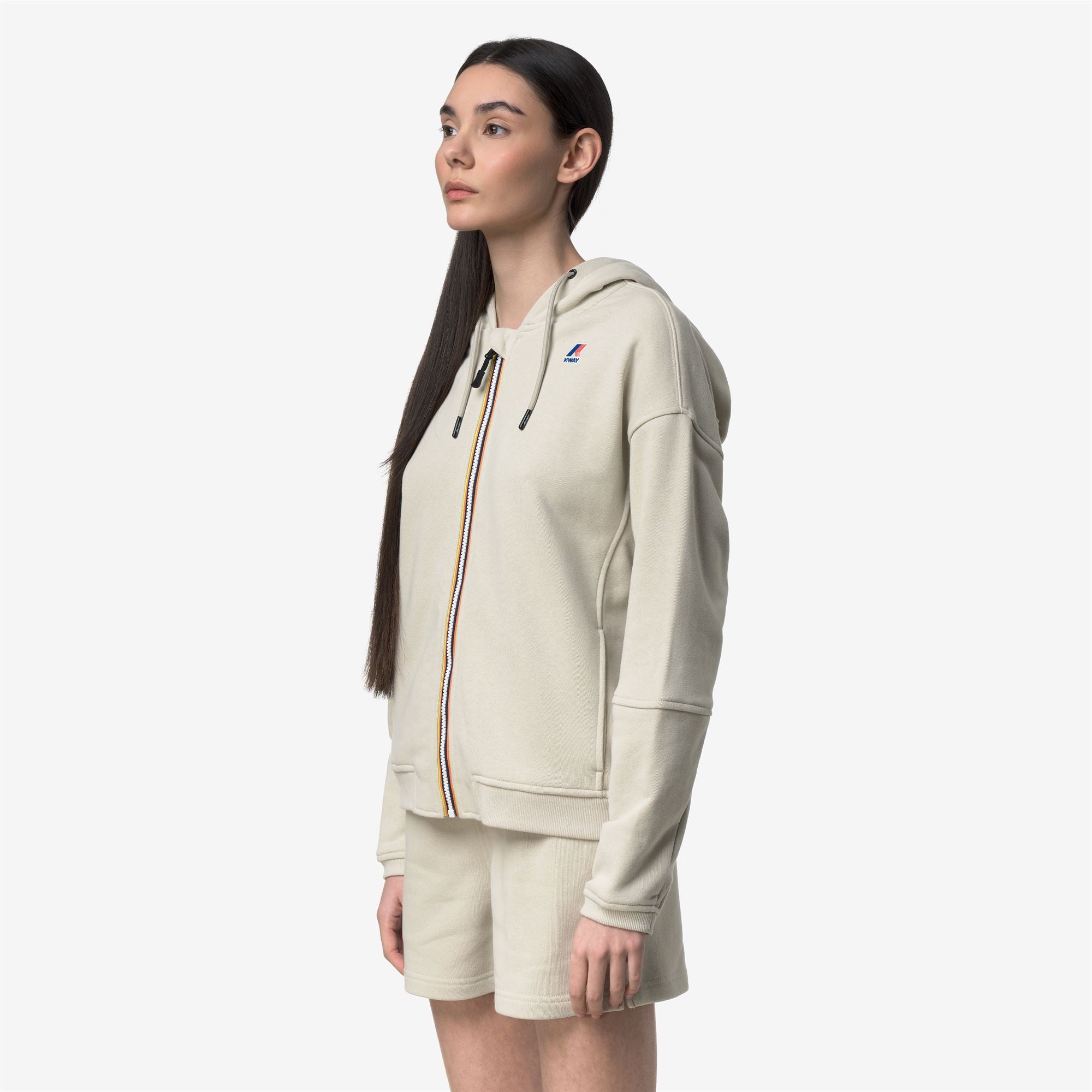 Fleece_WOMAN_LARA POLY COTTON_Jumper_BEIGE LT - Commercial 5