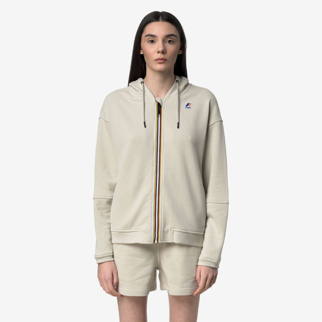 LARA POLY COTTON Fleece Jumper Woman BEIGE LT main