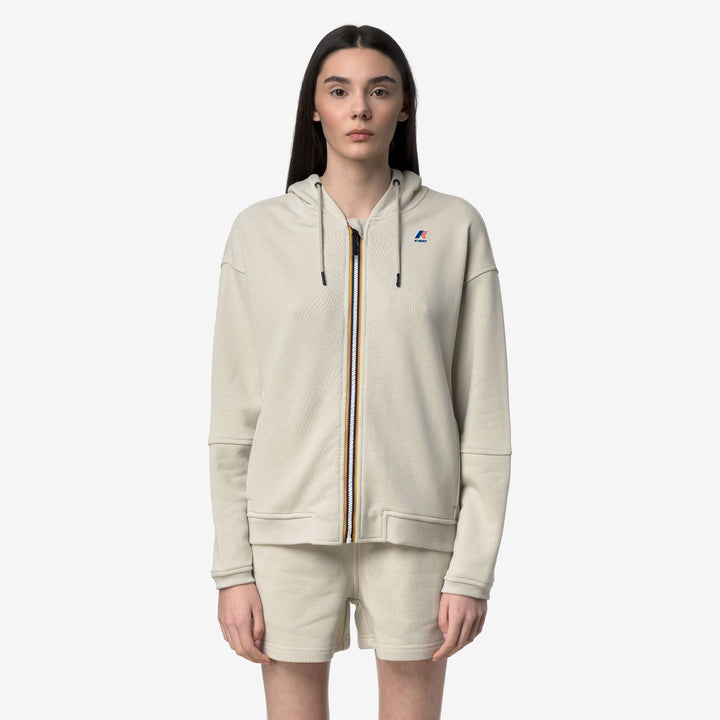 LARA POLY COTTON Fleece Jumper Woman BEIGE LT 1