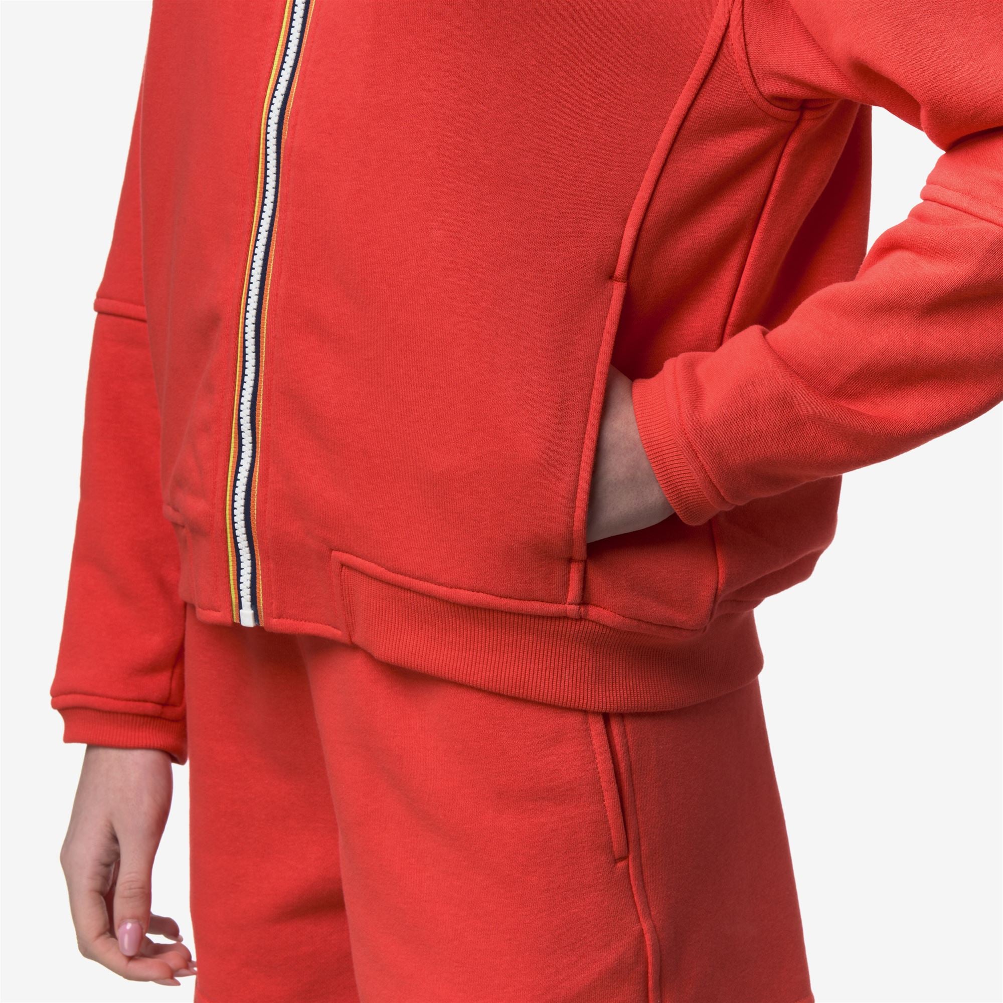 Fleece_WOMAN_LARA POLY COTTON_Jumper_Red Poppy - Commercial 7